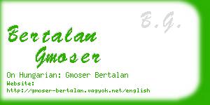 bertalan gmoser business card